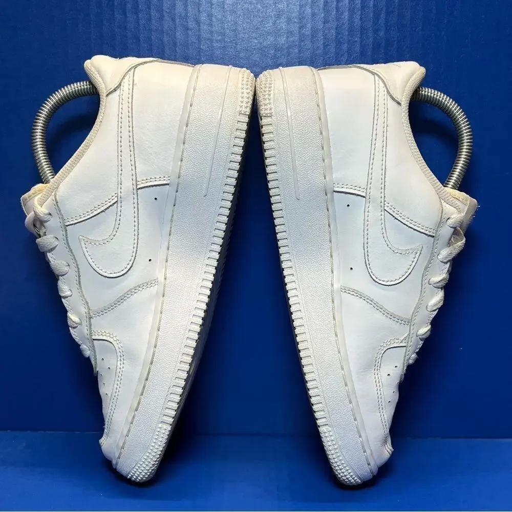 Nike Air Force 1‎ GS Triple White Low Sneakers Youth 6.5 Womens 8 314192-117
